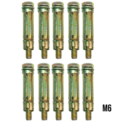 Parafuso de Fixação de Suspensão Paredes Ocas M6 x 50 mm. Kit 10 peças F-673 Saint Plus