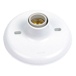 Plafonier com Soquete de Louca Branco Cerge/Prismatec