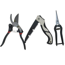 Kit Jardinagem 2 Tesouras + 1 Mini Serrote Dobrável ID-0097K Idea