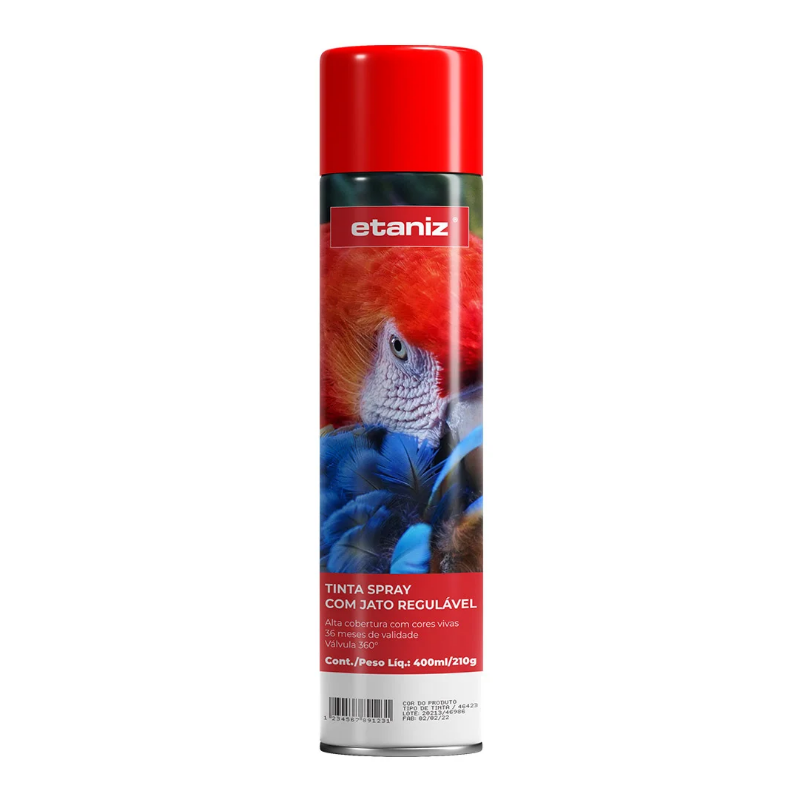 Tinta Spray 400ml. Vermelho Etaniz