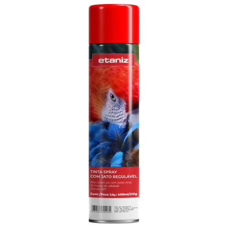 Tinta Spray 400ml. Vermelho Etaniz