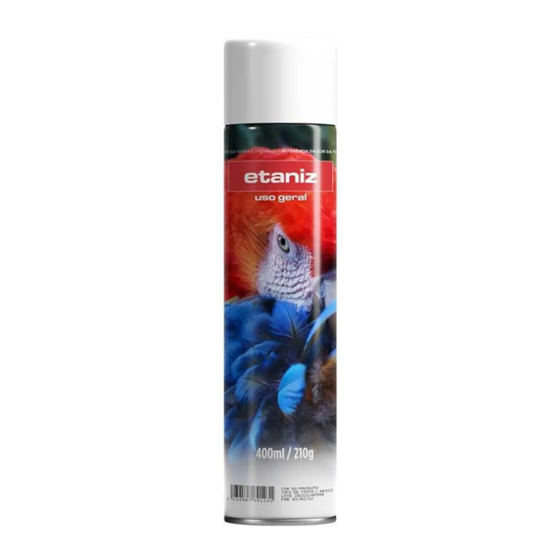 Tinta Spray 400ml. Branco Fosco Etaniz