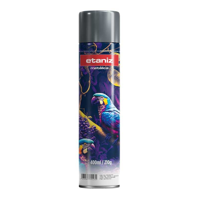 Tinta Spray 400ml. Metálico Grafite Etaniz