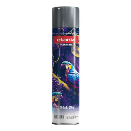 Tinta Spray 400ml. Metálico Grafite Etaniz