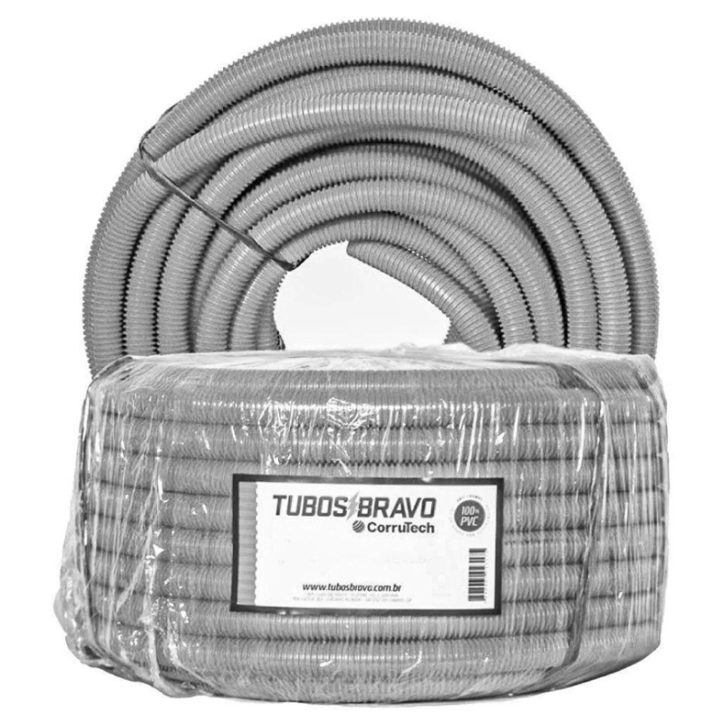 Conduite PVC Reforcado Cinza 3/4" x 50 m. Bravo