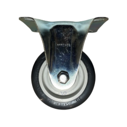 Rodízio Base Fixa Chapa 4" - 100 mm. PU Macio Rodiline