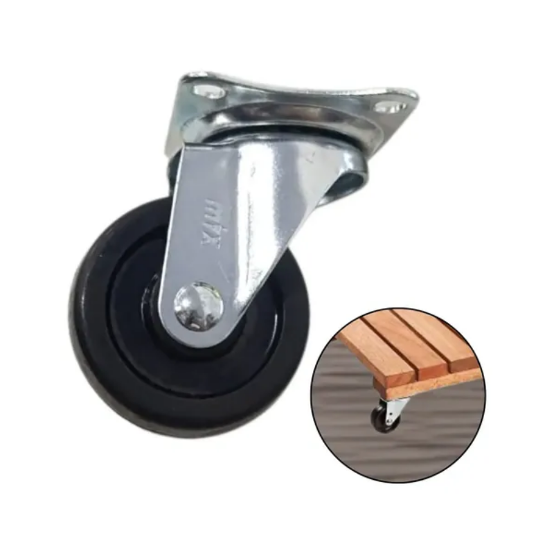 Rodízio Giratório Borracha 2" - 50 mm. Cap. 27 Kg. MTX
