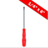 Chave Fenda 1/4" x 6" - 6 mm. x 150 mm. CRV Imantada BFH0290 Bestfer