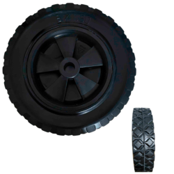Roda para Carrinho Maciça Borracha 6" - 15 cm. (6 x 1.50) ID0633R Idea