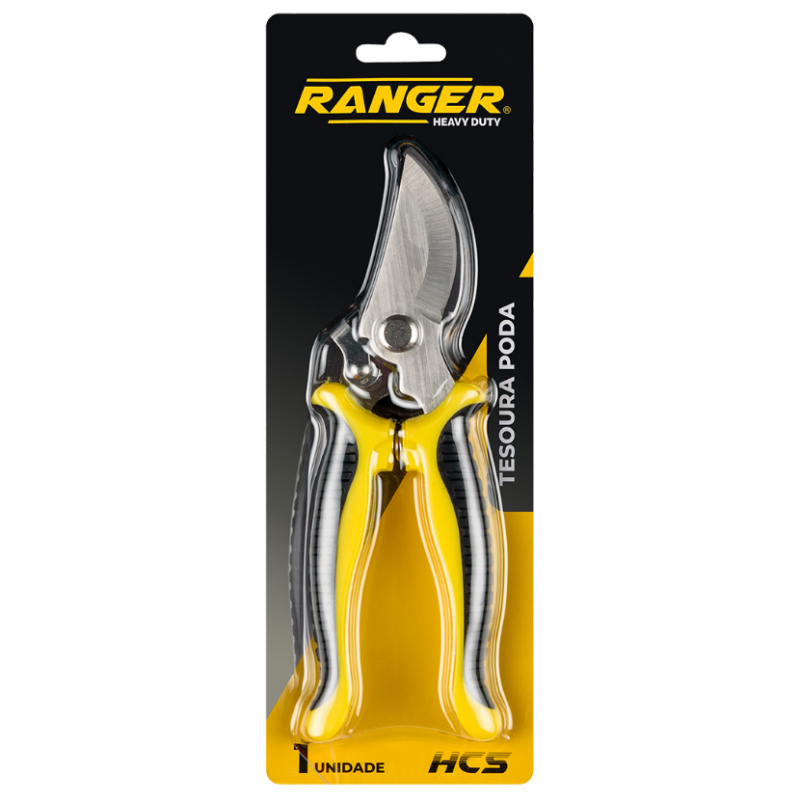 Tesoura de Poda CRV Cabo Emborrachado 8" - 20 cm. RTJ-1000 Ranger
