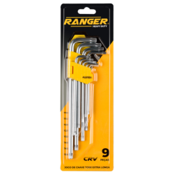 Chave Torx Extra Longa CRV Jogo 9 peças RJC-1192 Ranger