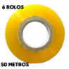 Fita Transparente para Embalagem 45 mm. x 50 m. Pacote 6 rolos ID-703F Idea