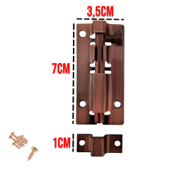 Ferrolho 3" 1 unidade + 6 parafusos ID-4339F Idea