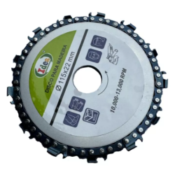 Disco Corte Serra Circular com Corrente 115 x 22 mm. ID-0284C Idea