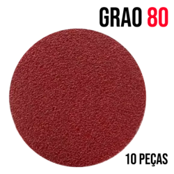 Disco Lixa com Velcro 125 mm. sem furos Grão 080 Pacote 10 pçs Golfield