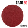 Disco Lixa com Velcro 125 mm. sem furos Grão 080 Pacote 10 pçs Golfield