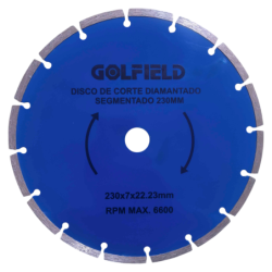 Disco Corte Serra Marmore  9" - 230 x 7 x 22,2 mm Segmentado Golfield