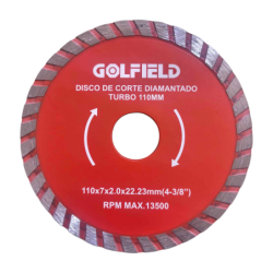 Disco Corte Serra Marmore 4.3/8" - 110 x 7 x 22,23 mm Turbo Golfield