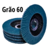 Disco Flap 4.1/2" - 115 x 22 mm. Zircônia Grão 060 DFZ-1560 Pacote 10 pçs Hammer