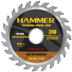 Disco Corte Serra Circular 4.3/8" - 24 dentes DS-1000 Hammer