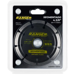 Disco Corte Serra Marmore 4.3/8" - 110 x 7 x 22,23 mm Segmentado PRO RDD-1101 Ranger