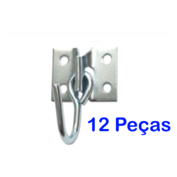Gancho para Rede com Chapa 22 para Parafusar pacote 12 pçs WS