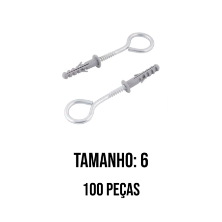 Pitão com Bucha No. 06 pacote 100 pçs WS