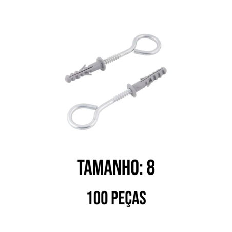 Pitão com Bucha No. 08 pacote 100 pçs WS