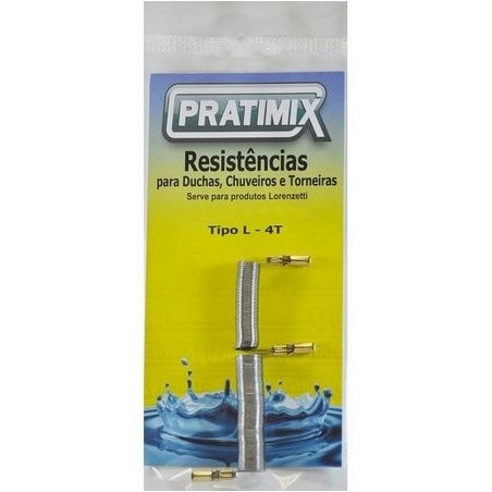 Resistência Tipo L 4T 127V 5500W ( BELA DUCHA 4T-DUCHA FASHION) PRATIMIX (TIPO L LORENZETTI)