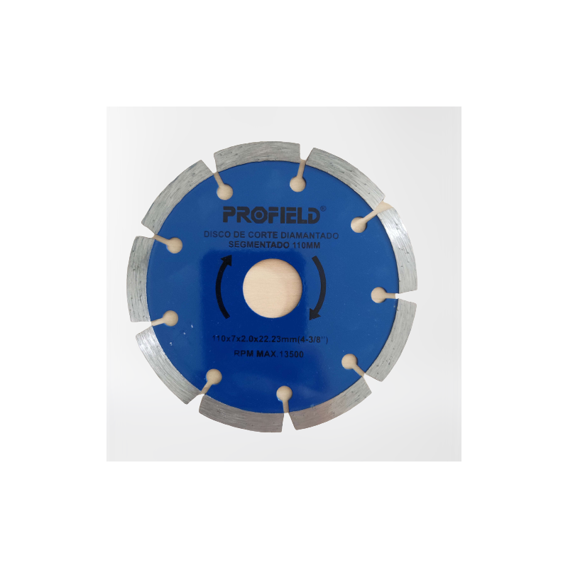 Disco de Corte Serra Marmore 4.3/8" - 110 mm x 7 mm x 22,23 mm Segmentado Profield