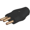 Pino Macho Plug New 2P + T 10A Preto Embalagem Individual FC