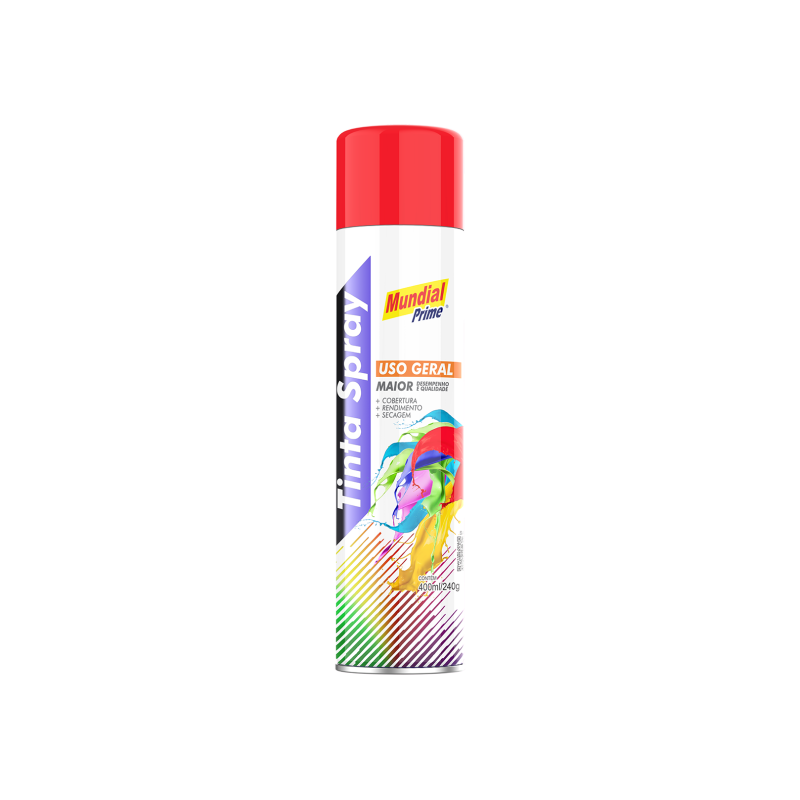 Tinta Spray 400ml. Vermelho Mundial Prime