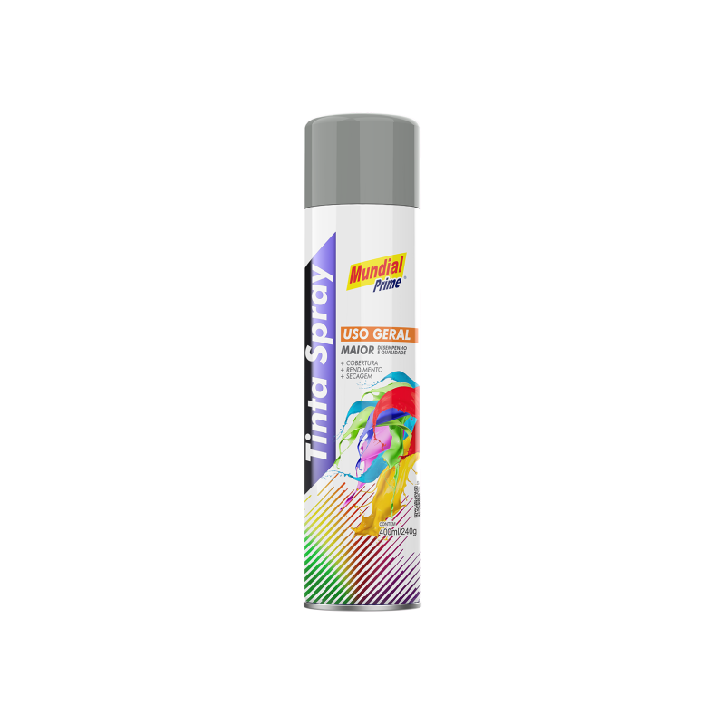 Tinta Spray 400ml. Cinza Medio Mundial Prime