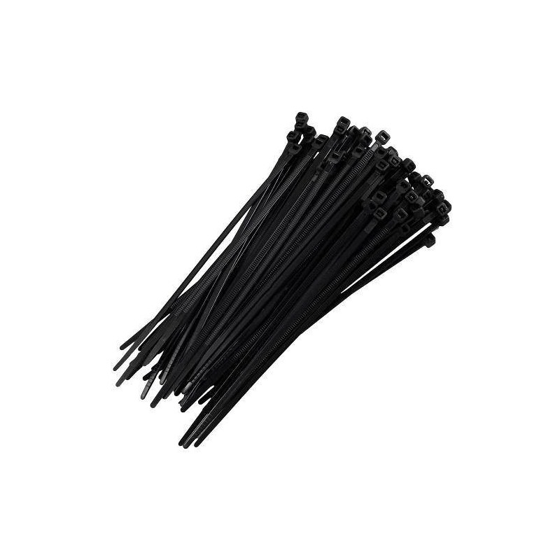 Abracadeira de Nylon Preta 2,5 mm. x 100 mm. - 100 pcs.