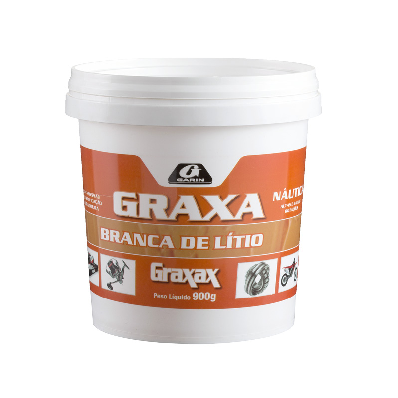 Graxa Branca de Lítio Graxax Pote 900 g. Garin