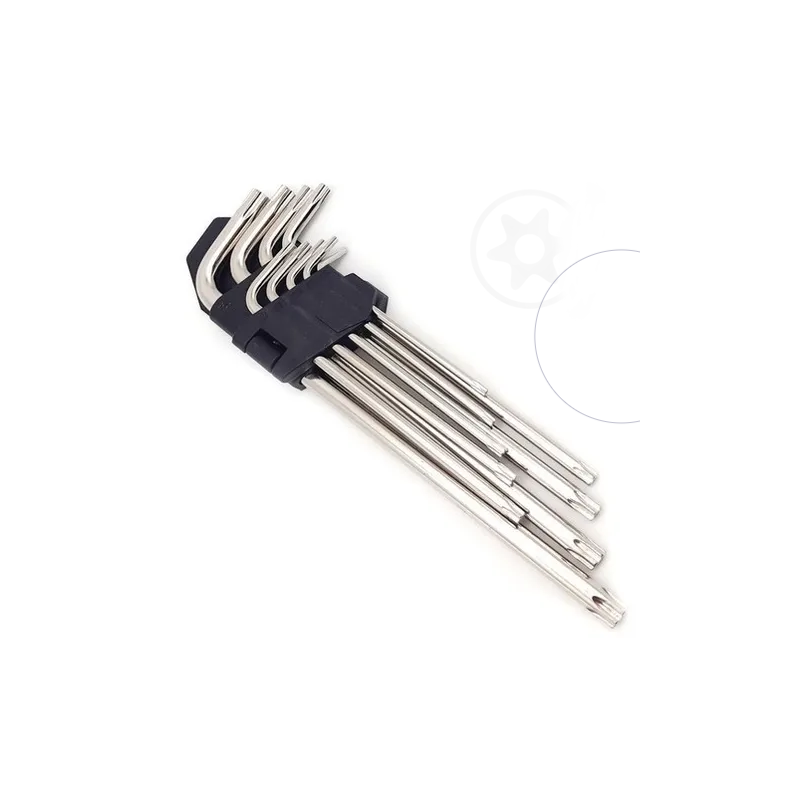 Chave Torx Jogo 09 pcs. Longa com Furo Cromo Vanádio F-58 Saint Plus